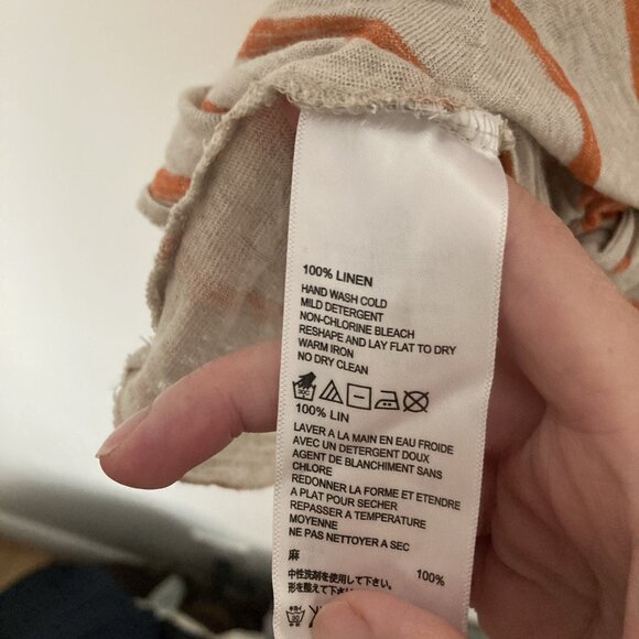 Tommy Bahama Womens 100% Linen Shirt Striped Sleeveless Size S - Picture 4 of 6